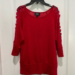 By & By slit 3/4 sleeve light weight sweater, Sz L